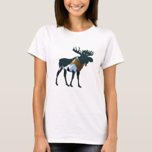 Camiseta Moose del bosque nocturno