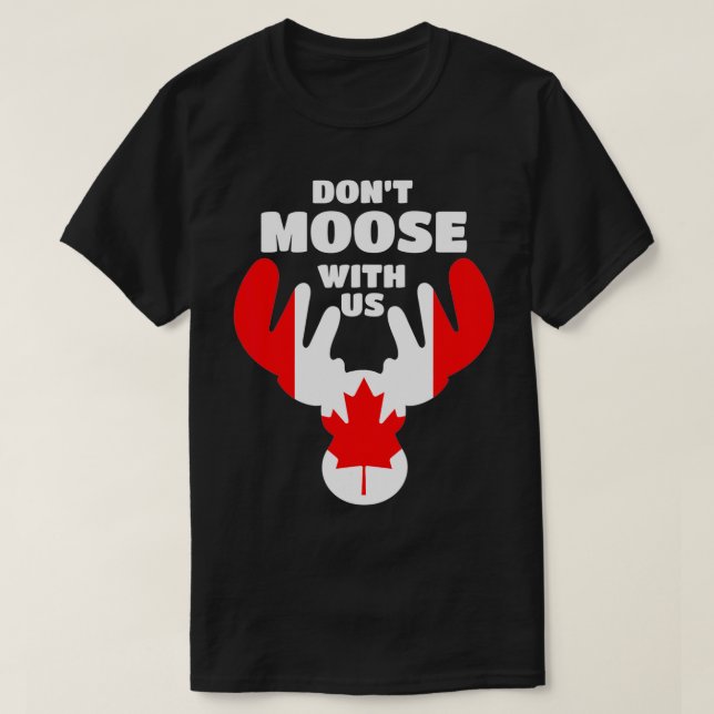 Camiseta Moose Elk Canada Deer Maple Leaf Funny Canadian Fl (Diseño del anverso)