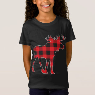 Camiseta Moose Elk Plaid Buffalo Check Pajama Lumberjack Ch