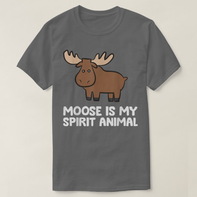 Camiseta Moose Es Mi Espíritu Animal Cute Moose (Diseño del anverso)