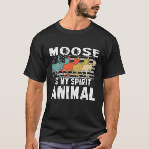 Camiseta Moose es mi primitivo animal vintage bandera estad