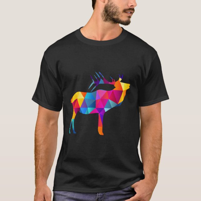 Camiseta Moose Geométrico Moose de polígono bajo (Anverso)