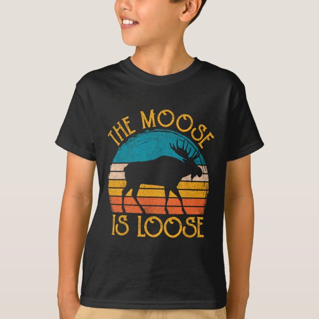 Camiseta Moose gracioso es ropa animal suelta (Anverso)