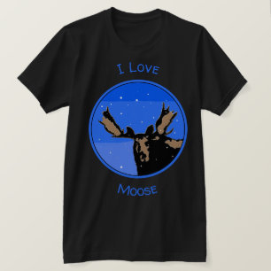 Camiseta Moose in Winter - Original Wildlife Art