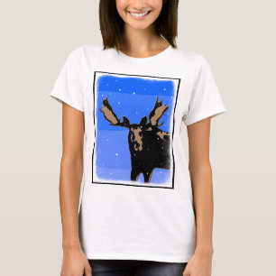 Camiseta Moose in Winter - Original Wildlife Art