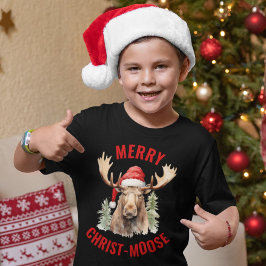 Camiseta Moose, Navidades divertidos y divertidos de Feliz