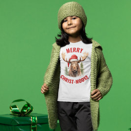 Camiseta Moose, Navidades divertidos y divertidos de Feliz