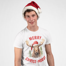 Camiseta Moose, Navidades divertidos y divertidos de Feliz