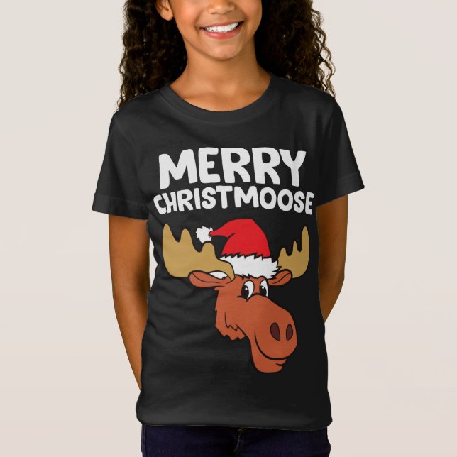 Camiseta Moose Navidades Gorra Moose Merry Christmoose Merr (Anverso)