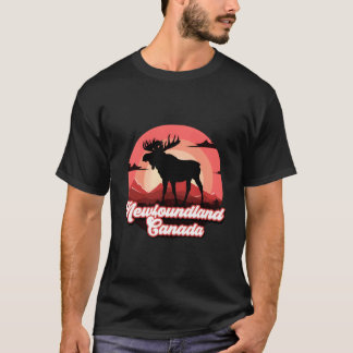 Camiseta Moose Newfoundland Canada Caminando por vacaciones