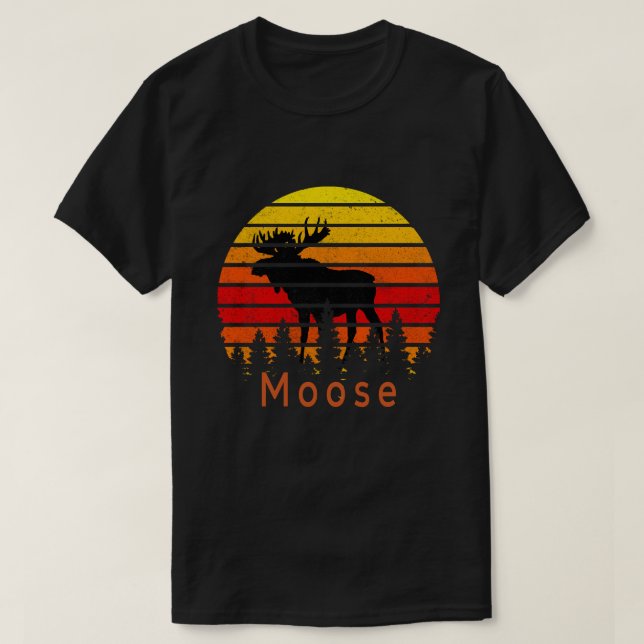 Camiseta Moose Retro Sunset (Diseño del anverso)