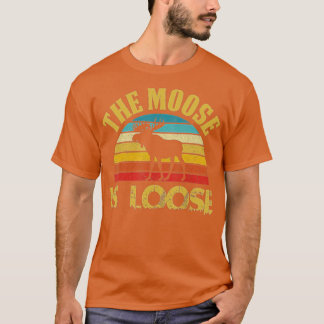 Camiseta Moose Retro Vintage Está Suelto Funny Moose Lover