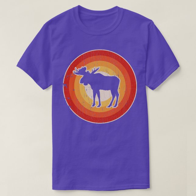 Camiseta Moose Sunset Retro para hombres mujeres Chicas niñ (Diseño del anverso)