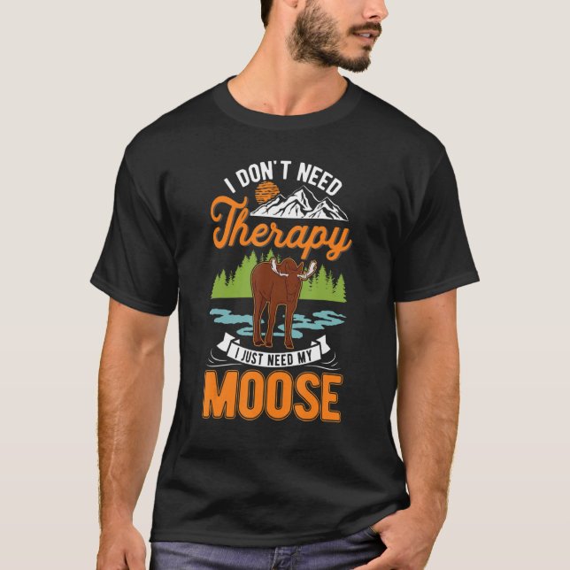 Camiseta Moose Therapy Moose Antler Scandinavia Moose (Anverso)