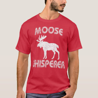 Camiseta Moose Whisperer Estilo Vintage Bull Moose Antlers 