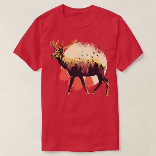 Camiseta Moose Wild Life Animal Hunting Deer Animals (Diseño del anverso)