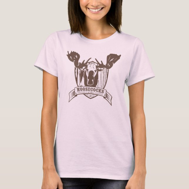 Camiseta MooseCock damas bebé azul (Anverso)