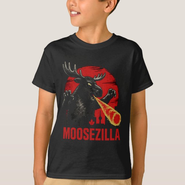 Camiseta Moosezilla Moose Godzilla (Anverso)