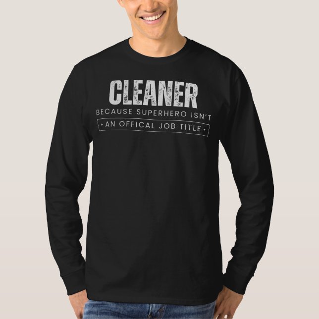 Camiseta Mop & Broom Marvel: Más Limpio - Porque Superhéroe (Anverso)