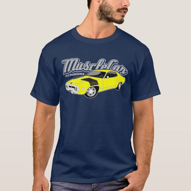 Camiseta Mopar - 1972 Plymouth Roadrunner Musclecar T-Shirt (Anverso)