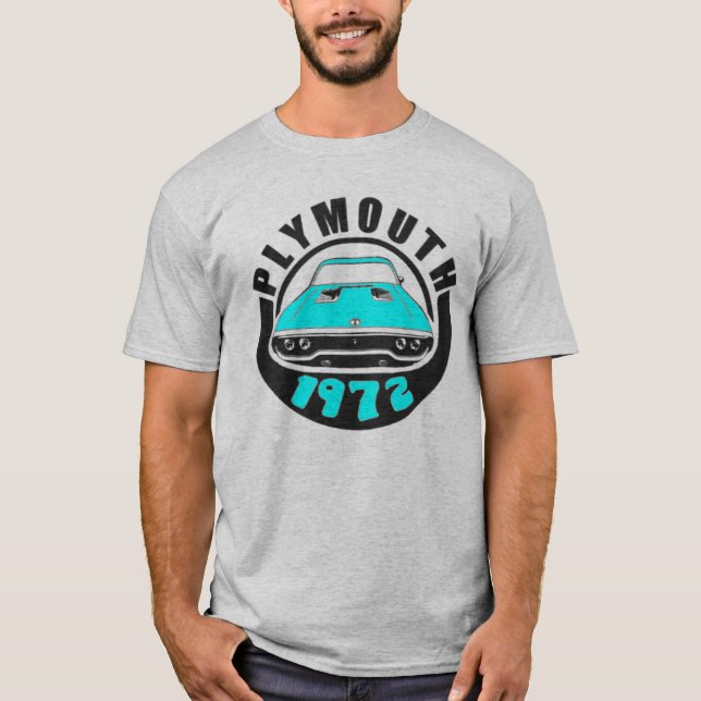 Camiseta Mopar - 1972 Plymouth Roadrunner Petty Blue (Anverso)