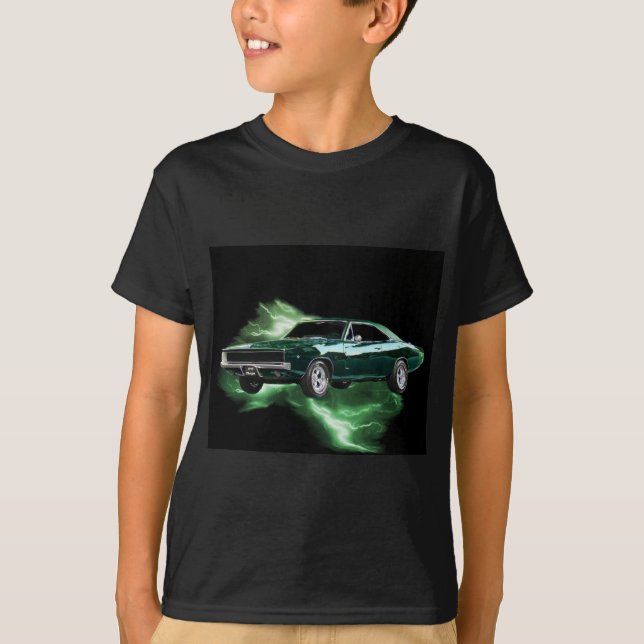 Camiseta Mopar: 'Cargador de 68 Dodge con el relámpago (Anverso)