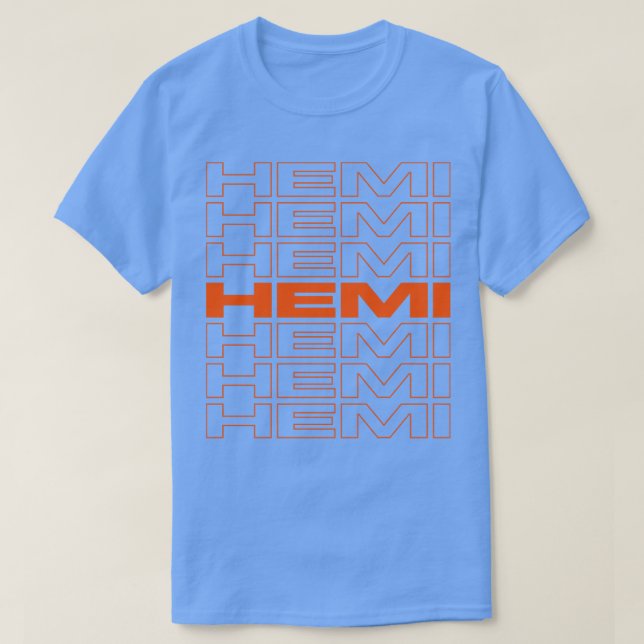 Camiseta Mopar Hemi Repetir Mopar naranja TShirt (Diseño del anverso)