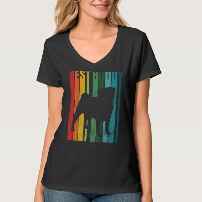 Camiseta Mopas de Pug Raza de Perro de Carlin 7 (Anverso)