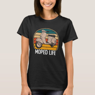Camiseta Moped Life Scooter Driver Retro Classic Bike