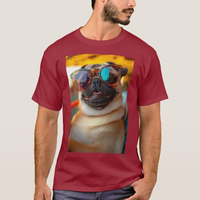 Camiseta Mops - Coolness auf vier Pfoten (Anverso)
