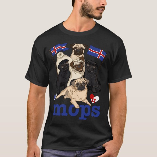 Camiseta ¡MOPS! (¡versión islandesa!) (Anverso)