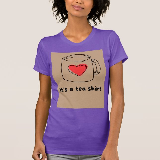 Camiseta morada de manga media (Anverso)
