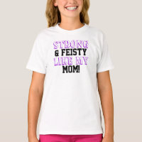 Camiseta morada fuerte y luchadora como mamá