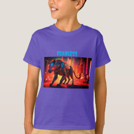 Camiseta morada intrépida para niños