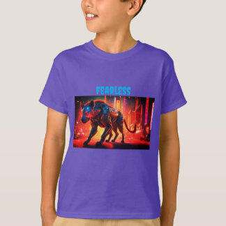 Camiseta morada intrépida para niños