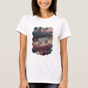 Camiseta Morada Moderna MI GENTE FAVORITA ME LLAMA