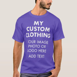 Camiseta morada personalizada para hombre
