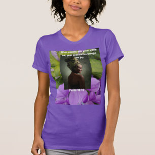 Camiseta morado, camisa, mujer, oración, inspiración,