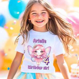 Camiseta Morado colorido cumpleaños de mariposa