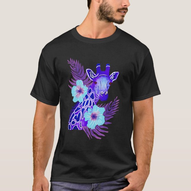 Camiseta Morado crudo jiente jungla Safari animal africano (Anverso)