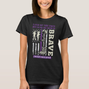 Camiseta Morado De Niños Militares Tierra De Mi Mami Libre