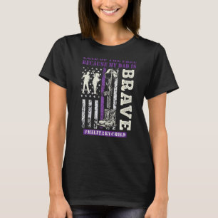 Camiseta Morado De Niños Militares Tierra De Mi Papi Libre