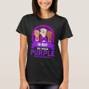 Camiseta Morado De Tos Altos En Mayo Usamos Lupus Warr Púrp