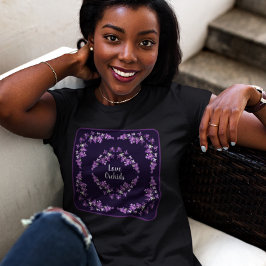 Camiseta Morado Dendrobium Orchids Motif