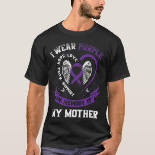 Camiseta Morado En Memoria De La Madre Madre Cáncer Pancreá