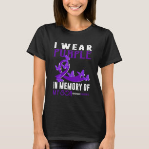 Camiseta Morado En Memoria De Mi Hijo Sobredosis Conciencia