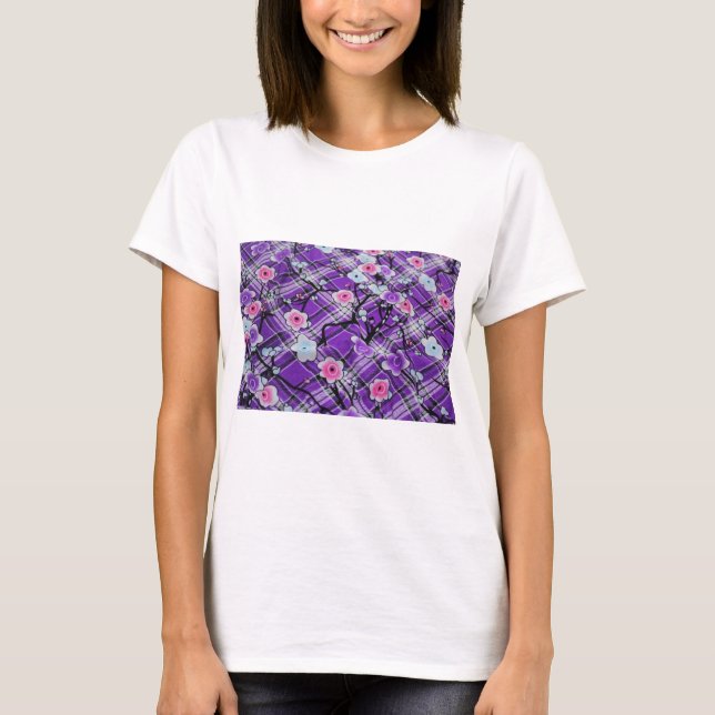Camiseta Morado Floral (Anverso)