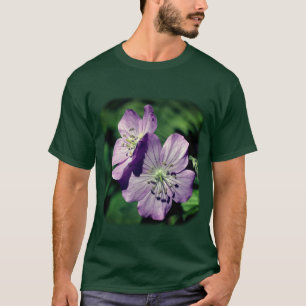 Camiseta Morado Flores Silvestres Naturaleza floral