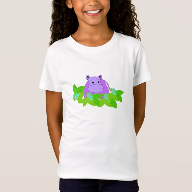 Camiseta Morado Hippo Grazing (Anverso)