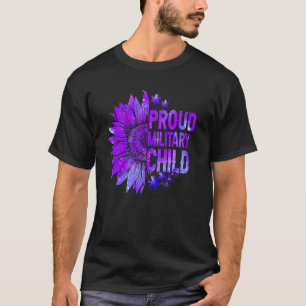Camiseta Morado Orgulloso Niños Militares Niños Mon